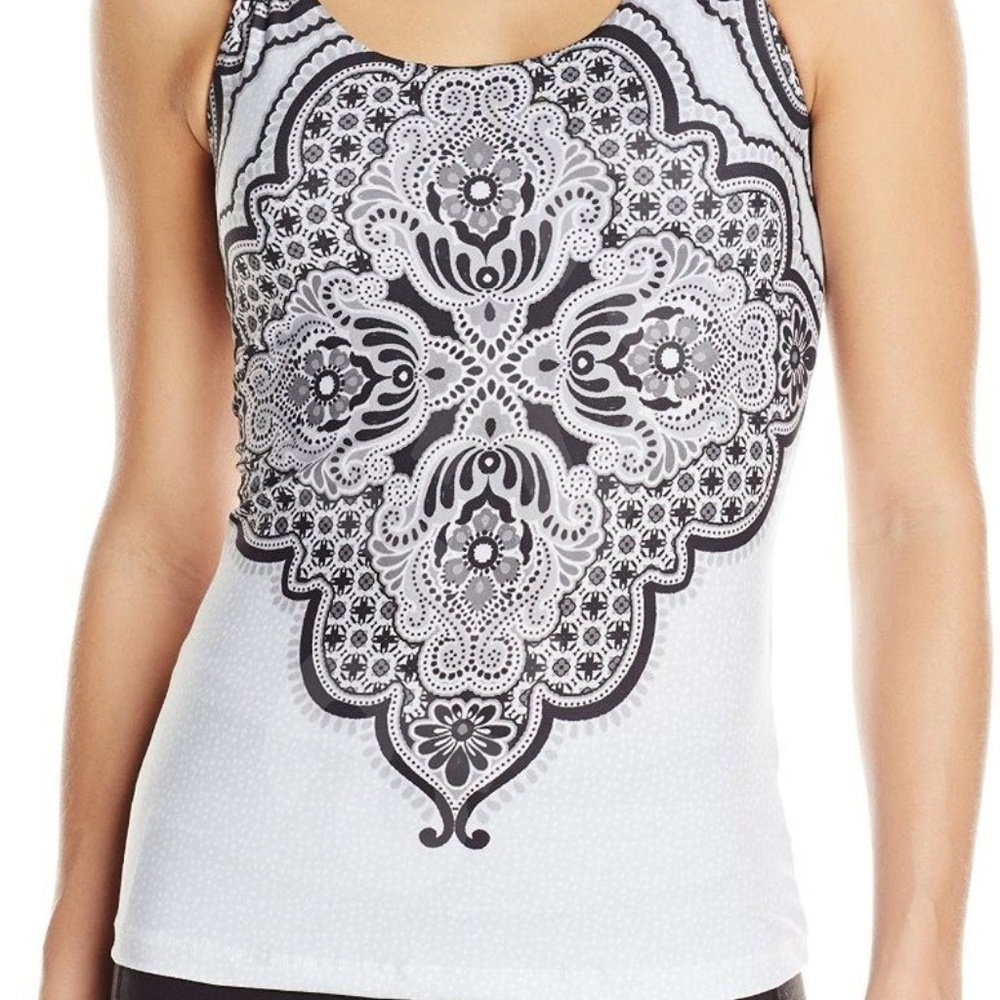 Prana Phoebe Paisley Yoga Top shelf padded bra XS